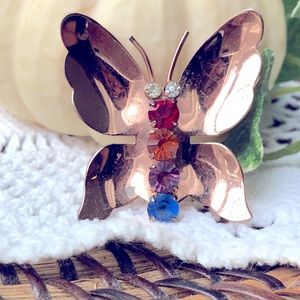 VINTAGE CORO sterling brooch pin Butterfly
